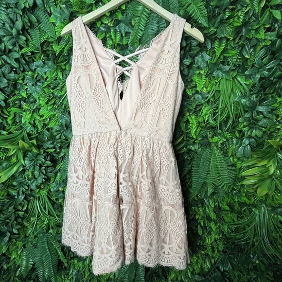 DEAR MOON Women Dress 7 Peach Orange Formal Short V Neck Prom Party 0451 - Picture 12 of 12